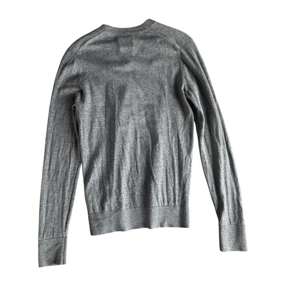 Abercrombie & Fitch Men’s Small Gray Wool Cotton Blend V Neck Sweater - Picture 14 of 16